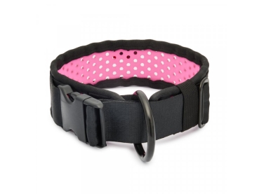 SOFTY Halsband | Länge: 40-46cm | Breite: 4,3cm | Farbe: schwarz/pink